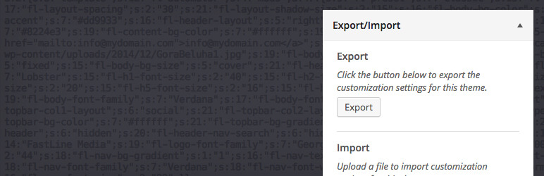 Customizer Export/Import Preview Wordpress Plugin - Rating, Reviews, Demo & Download