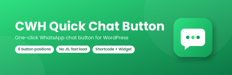 CWH Quick Chat Button Preview Wordpress Plugin - Rating, Reviews, Demo & Download