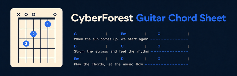CyberForest Guitar Chord Sheet Preview Wordpress Plugin - Rating, Reviews, Demo & Download