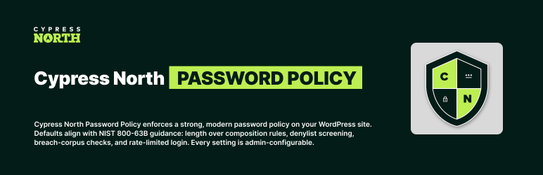 Cypress North Password Policy Preview Wordpress Plugin - Rating, Reviews, Demo & Download