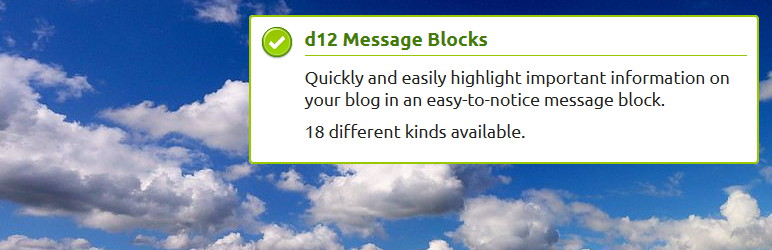 D12 Message Blocks Preview Wordpress Plugin - Rating, Reviews, Demo & Download