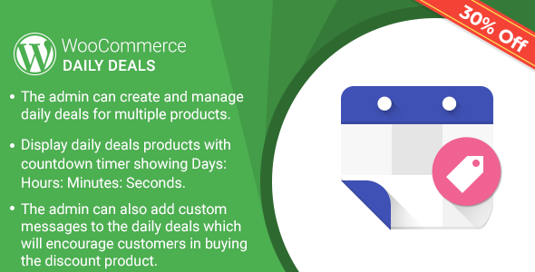 Daily Deals Plugin For WooCommerce Preview - Rating, Reviews, Demo & Download