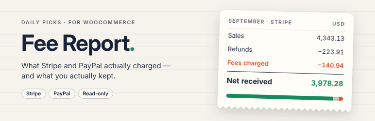Daily Picks Fee Report For WooCommerce Preview Wordpress Plugin - Rating, Reviews, Demo & Download