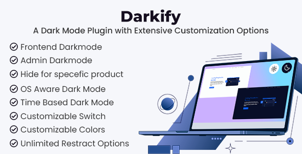 Darkify – WordPress Dark Mode Plugin Preview - Rating, Reviews, Demo & Download
