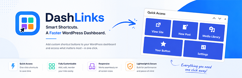 DashLinks – Dashboard Shortcut Buttons Preview Wordpress Plugin - Rating, Reviews, Demo & Download