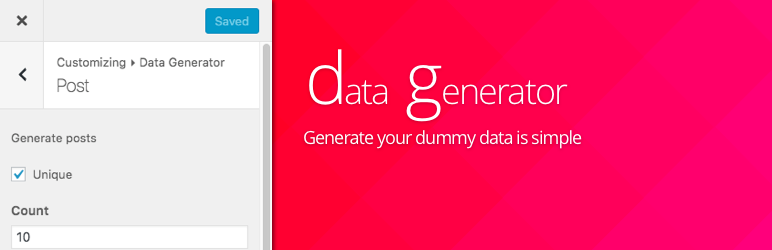 Data Generator Preview Wordpress Plugin - Rating, Reviews, Demo & Download