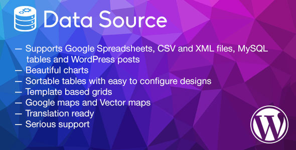 Data Source – Charts, Tables, Maps And Data Grids Preview Wordpress Plugin - Rating, Reviews, Demo & Download