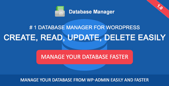 Database Manager Preview Wordpress Plugin - Rating, Reviews, Demo & Download