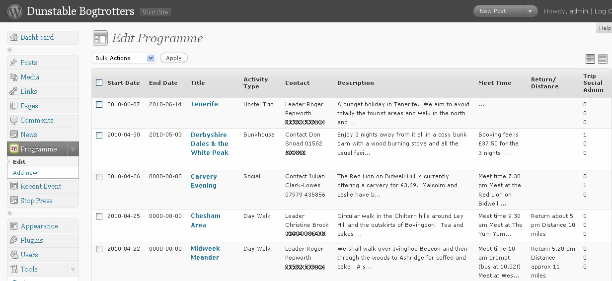 Database Table Manager Preview Wordpress Plugin - Rating, Reviews, Demo & Download