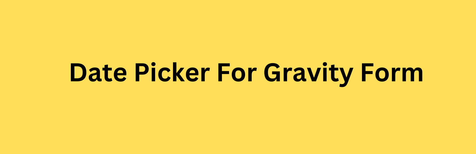 Date Picker For Gravity Form Preview Wordpress Plugin - Rating, Reviews, Demo & Download