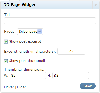 DD Page Widget Preview Wordpress Plugin - Rating, Reviews, Demo & Download