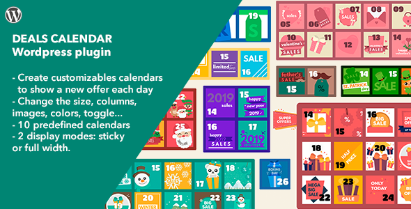 Deals Calendar – WordPress Plugin Preview - Rating, Reviews, Demo & Download