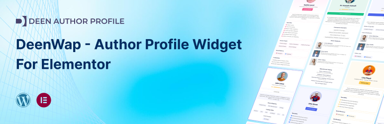 DeenWap – Author Profile Widget For Elementor Preview Wordpress Plugin - Rating, Reviews, Demo & Download