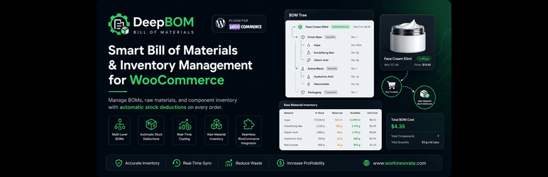 DeepBOM: Bill Of Materials Preview Wordpress Plugin - Rating, Reviews, Demo & Download