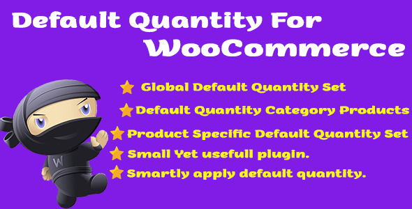 Default Product Quantity For WooCommerce Preview Wordpress Plugin - Rating, Reviews, Demo & Download