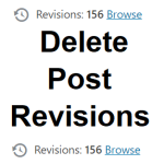Delete Post Revisions In WordPress