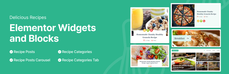 Delicious Recipes Widgets And Blocks Preview Wordpress Plugin - Rating, Reviews, Demo & Download