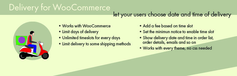 Delivery For WooCommerce Preview Wordpress Plugin - Rating, Reviews, Demo & Download