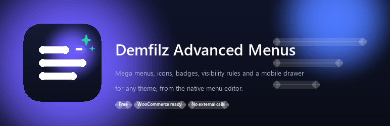 Demfilz Advanced Menus Preview Wordpress Plugin - Rating, Reviews, Demo & Download