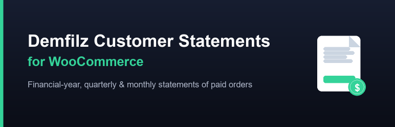 Demfilz Customer Statements For WooCommerce Preview Wordpress Plugin - Rating, Reviews, Demo & Download