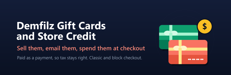Demfilz Gift Cards And Store Credit For WooCommerce Preview Wordpress Plugin - Rating, Reviews, Demo & Download