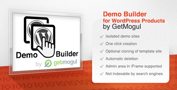 Demo Builder Plugin for Wordpress Products By GetMogul Preview - Rating, Reviews, Demo & Download