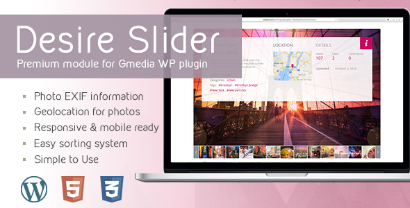 Desire Slider V1 Wordpress Plugin - Rating, Reviews, Demo & Download