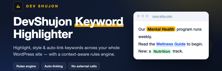 Dev Highlighter Preview Wordpress Plugin - Rating, Reviews, Demo & Download