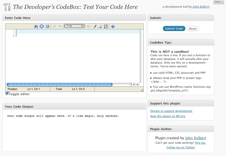 Developer's CodeBox Preview Wordpress Plugin - Rating, Reviews, Demo & Download