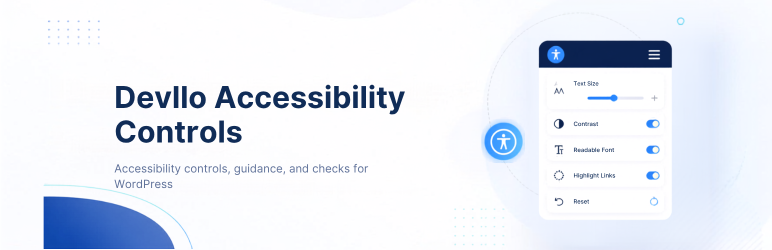 Devllo Accessibility Controls Preview Wordpress Plugin - Rating, Reviews, Demo & Download