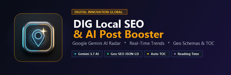 DIG Local SEO & AI Post Booster Preview Wordpress Plugin - Rating, Reviews, Demo & Download