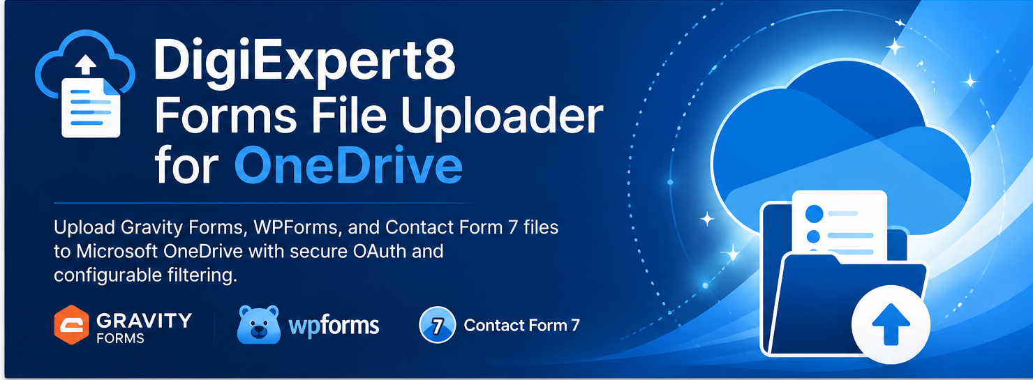 DigiExpert8 Forms File Uploader For OneDrive Preview Wordpress Plugin - Rating, Reviews, Demo & Download