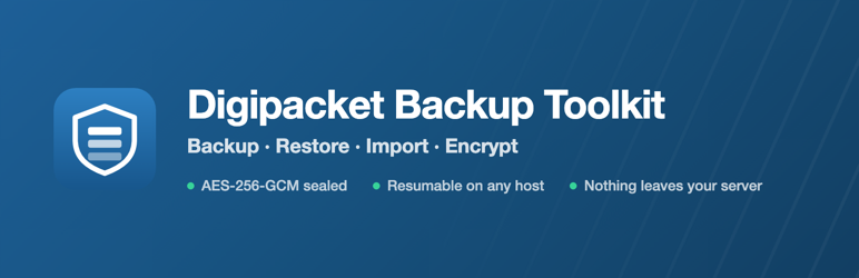 Digipacket Backup Toolkit Preview Wordpress Plugin - Rating, Reviews, Demo & Download