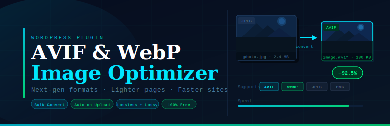 Digital Creatings AVIF WebP Image Optimizer Preview Wordpress Plugin - Rating, Reviews, Demo & Download