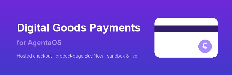 Digital Goods Payments For AgentaOS Preview Wordpress Plugin - Rating, Reviews, Demo & Download