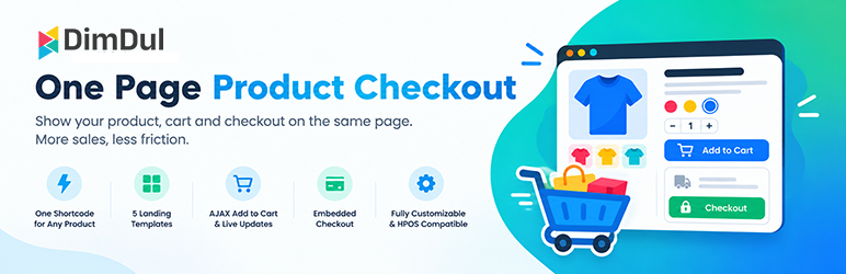 DimDul One Page Product Checkout For WooCommerce Preview Wordpress Plugin - Rating, Reviews, Demo & Download
