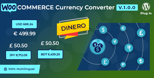 Dinero – WooCommerce Currency Converter – WordPress Plugin Preview - Rating, Reviews, Demo & Download