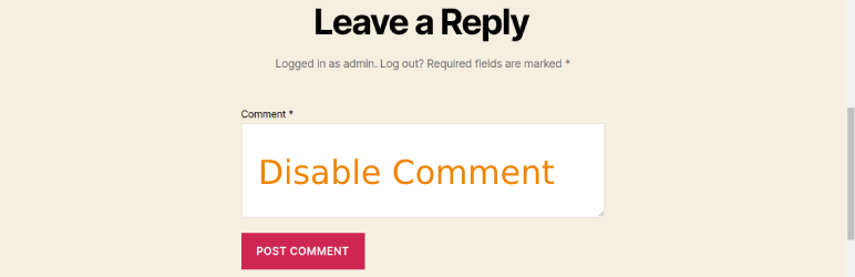 Disable Post Comments Preview Wordpress Plugin - Rating, Reviews, Demo & Download