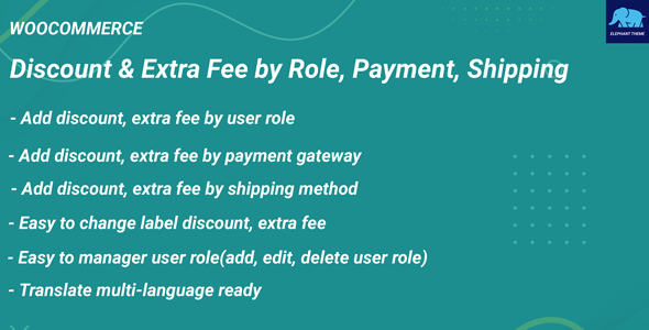 Discount & Extra Fee By Role, Payment, Shipping For WooCommerce Preview Wordpress Plugin - Rating, Reviews, Demo & Download