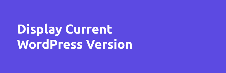 Display Current WP Version Preview Wordpress Plugin - Rating, Reviews, Demo & Download