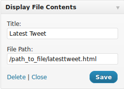 Display File Contents Widget Preview Wordpress Plugin - Rating, Reviews, Demo & Download