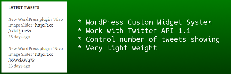 Display Latest Tweets Preview Wordpress Plugin - Rating, Reviews, Demo & Download