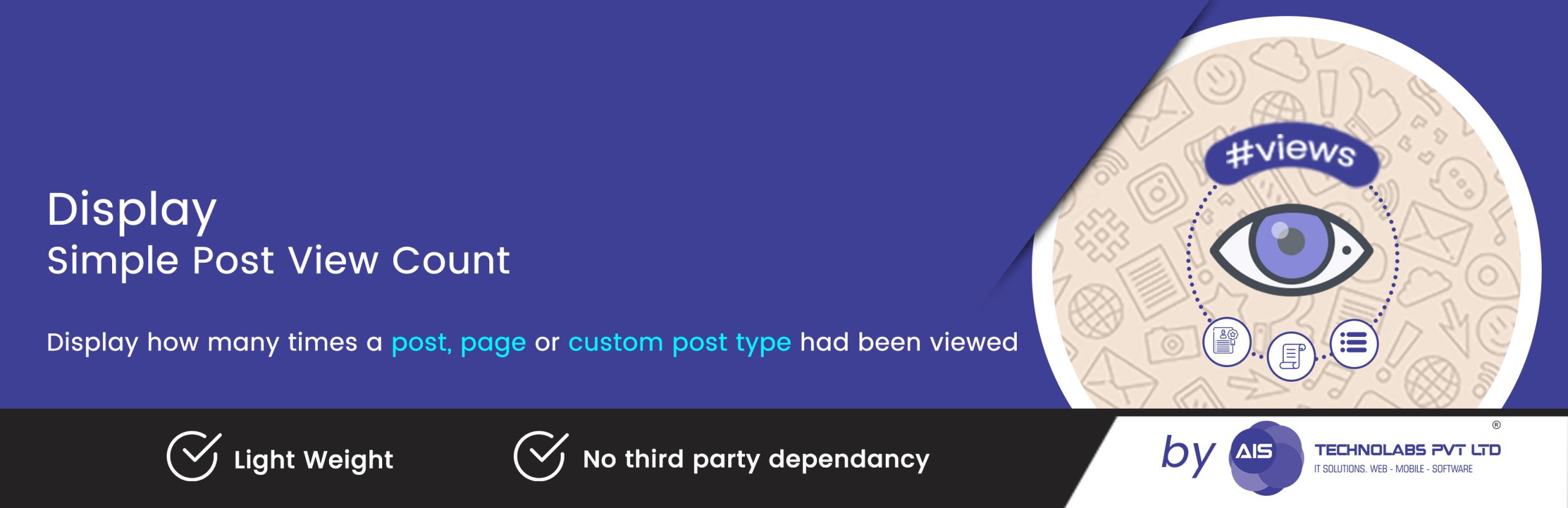 Display Simple Post View Count Preview Wordpress Plugin - Rating, Reviews, Demo & Download