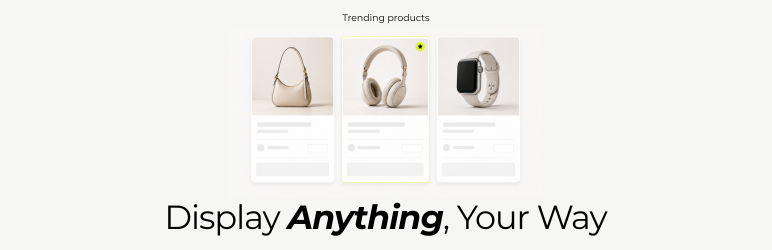 DisplayKit – Page, Post & Product Display Block Preview Wordpress Plugin - Rating, Reviews, Demo & Download