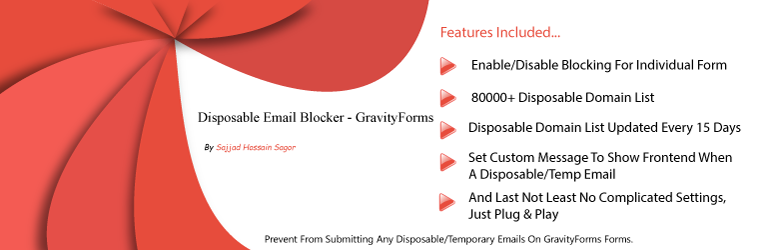 Disposable Email Blocker – GravityForms Preview Wordpress Plugin - Rating, Reviews, Demo & Download