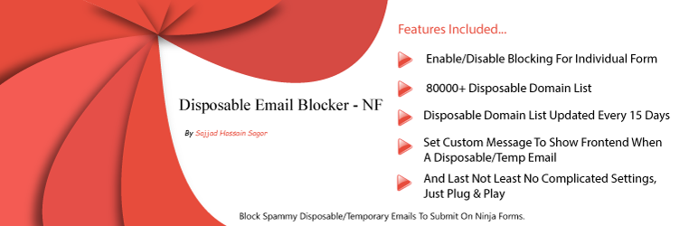 Disposable Email Blocker – Ninja Forms Preview Wordpress Plugin - Rating, Reviews, Demo & Download