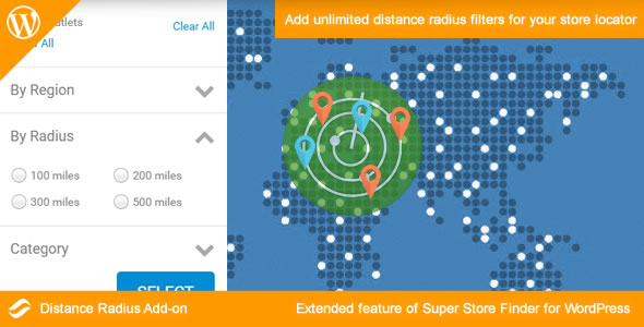Distance Radius Add-on Plugin for Wordpress Preview - Rating, Reviews, Demo & Download