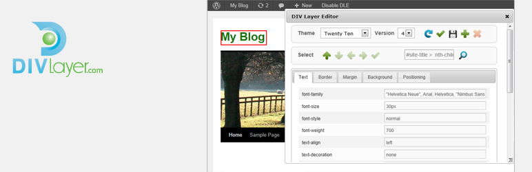 DIV Layer Editor Preview Wordpress Plugin - Rating, Reviews, Demo & Download