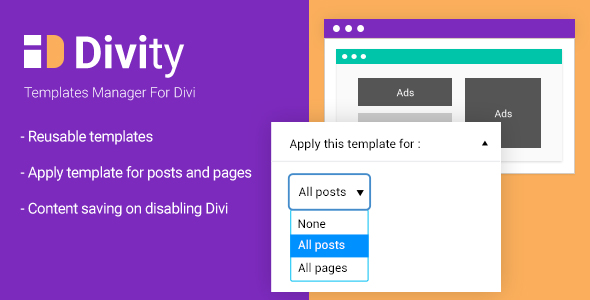 Divity – Templates Manager For Divi Preview Wordpress Plugin - Rating, Reviews, Demo & Download
