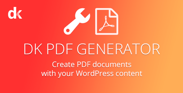 DK PDF Generator Preview Wordpress Plugin - Rating, Reviews, Demo & Download